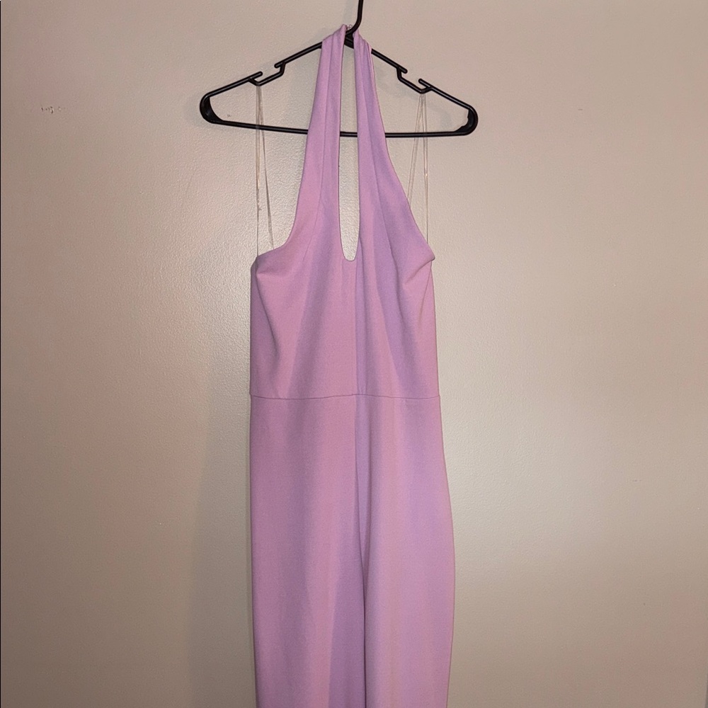 Lavender Halter Neck Jumpsuit